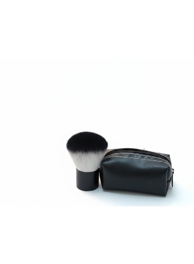 Professional Makeup Brush with Stylish Storage Case, Made of Soft and High Quality Synthetic Bristles, Durable Black Handle, Easy to Grip, - Image 1